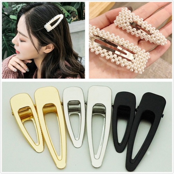 10Pcs/lot Hair Clips Fashion Hairpin Blank Base for Diy Jewelry Making Pearl Hair Clip Setting craft supplies