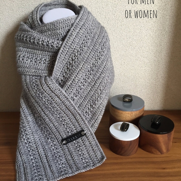 Scarf for men or women - English or Dutch PDF Pattern