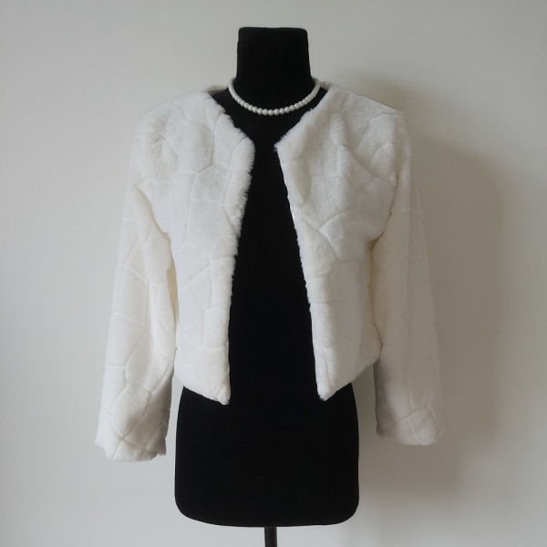 Faux Fur Wedding Jacket Winter Bridal Shawl Front Open Long Sleeve Fur Women Tops Shrug Imitation fur Wedding Bridal Shawls Coat