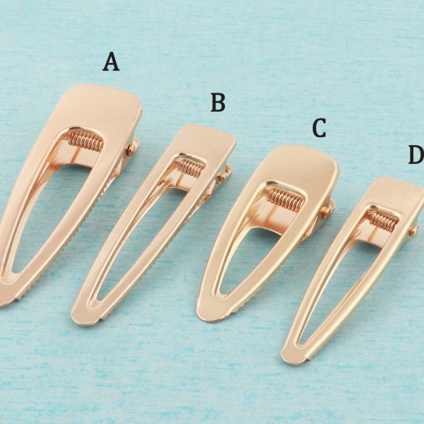 Blank Hair Alligator Clips,10 Pcs Light Gold Alligator Barrettes,Metal Prong Hairpin,Fashion Hairpin Blank Base For DIY Hair Accessories