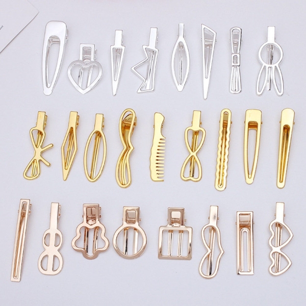 10pieces Hair Clips stainless steel Hairpin Blank Base for Diy Jewelry Making Pearl Hair Clip Setting craft supplies,BB clip(7012-164)