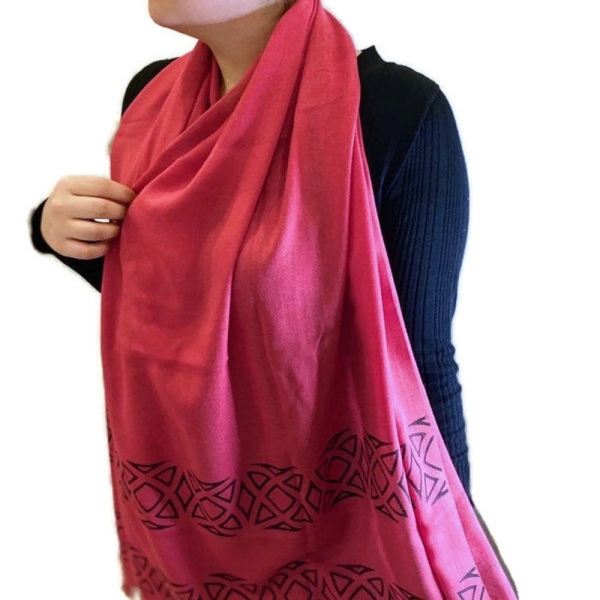 PinkScarf, Women Scarf, Cotton Scarf, Rectangular Scarf, Artisan Scarf, Summer Clothing, Spring Clothing, Shawl,Cotton Shawl, Pink Shawl