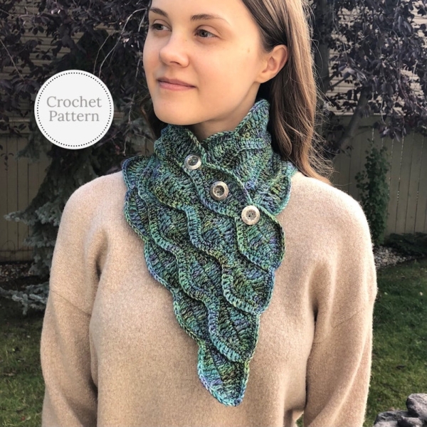 Calming Waves Scarf Crochet Pattern, crochet scarf patterns, modern scarf, crochet patterns, scarf, woman's scarf pattern, scarf pattern