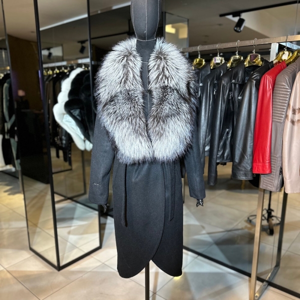 Cashmere, Wool, Alpaca mixed Fabric Woman Fur Coat with Real Fur Coat Woman’s Long Winter Coats – Luxury Coats Luxury Gift for Women