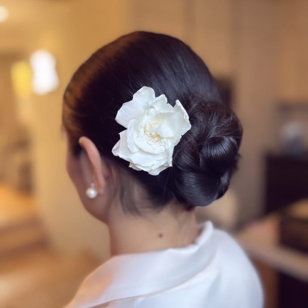 Boho Bridal Gardenia Rose Wedding Hair Pins White, Dried Floral Hair Piece, Rose Hair Pin, Real Flower Wedding Hair Accessories Handmade