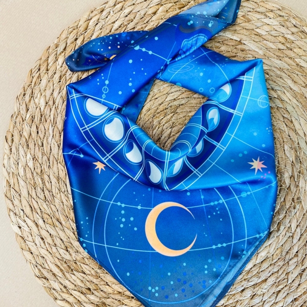 Constellation Motive Scarf Women's scarf Holiday Gift Fashion Scarf Headband Bag Accessory Beauty Schawl Turban Scarf Gift for Her Bandana