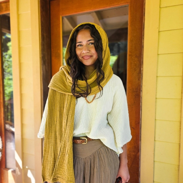 Soft Double-Layered Natural Cotton Scarf
