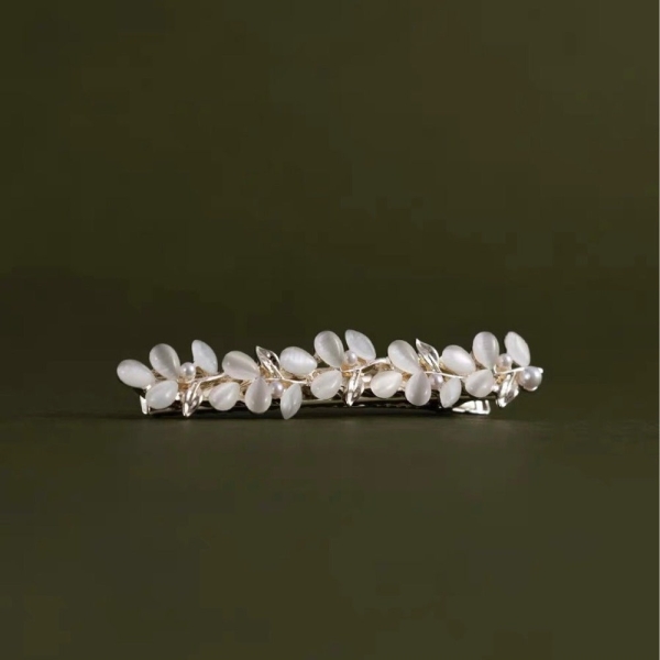 Pearl Clear Crystal Hair Clips, Sparkly Hair Clips, Crystal Hair Clips, Accessory For Women