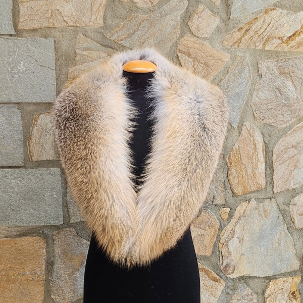 Fur collar, long fox fur collar, fur collar
