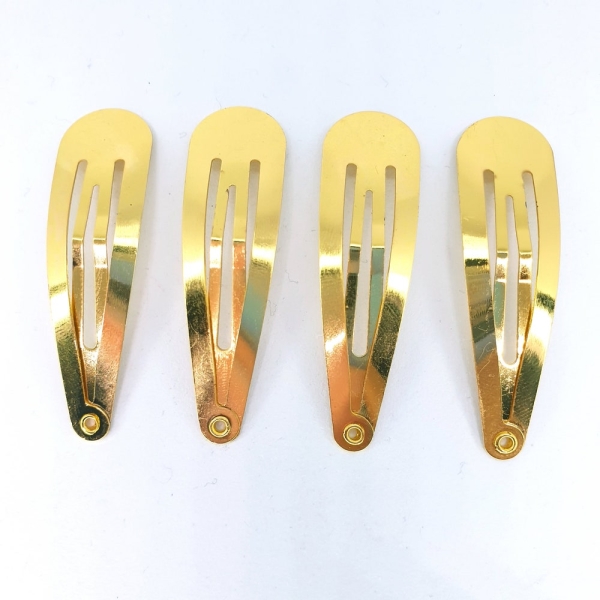 10 pcs/Pack 47mm Gold Metal Snap Hairpins Hair Clips Base for DIY Hair Clips Hairpins Making Setting Hair Accessories Supplies