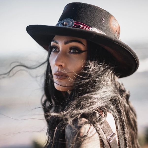 The Prophet Gambler - Wool Felt Fedora Hat Black Handmade Country Western Style Cowboy Hat Unisex For Men And Women Rock & Roll Hat