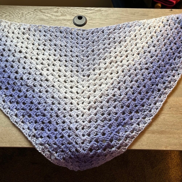 Handmade Crocheted Purple Ombré Shawl, Stylish Women's Accessories, Handmade Accessory, Women's Fashion, Shawl For All Seasons, Gift For Her