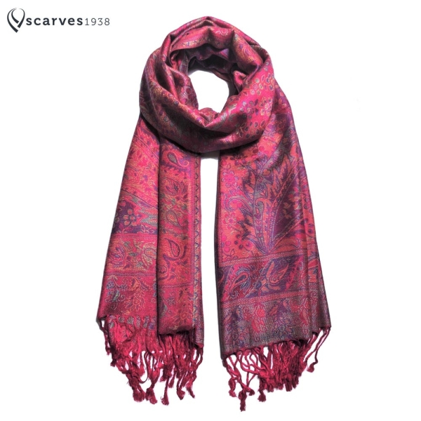 Fuchsia Pashmina Hot Pink Scarf Fuchsia Shawl Wrap Fuchsia Scarf Bridesmaids Gift Hot Pink Wedding Shawl Bridesmaid Scarves1938 Woman scarf