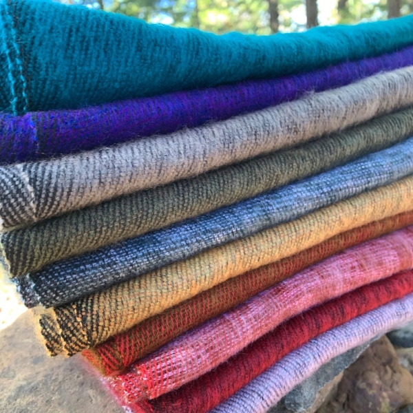 Himalayan Yak Wool Scarf - Handwoven in Kathmandu Valley Nepal - Purple Red Mustard Blue Pink Lavender Earth Tones Handmade Thin Scarf