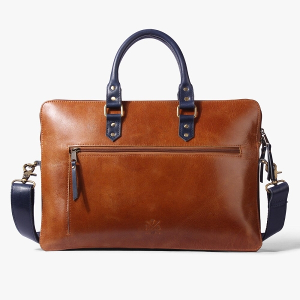 Custom Leather Laptop Bag - Briefcase Satchel Portfolio Notebook Tablet Messenger Bag for Men & Women Travel Bag 16” Cross-Body Bag