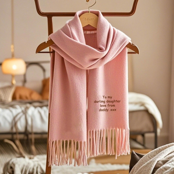 Personalised Winter Scarf Women Scarf luxury scarf Custom Christmas Scarf Embroidered Initial Scarf Wedding Scarf Gift Scarf 24112202