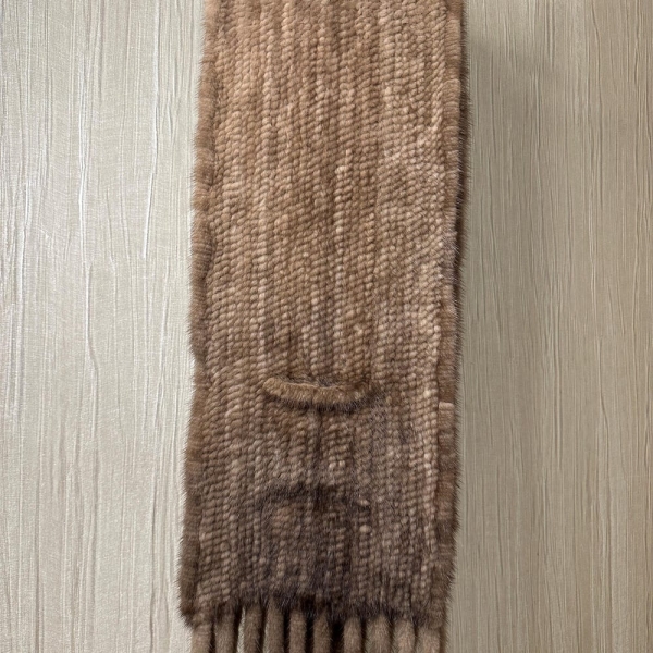 Beige mink scarf , Real fur scarf , Knitted large scarf , Winter accessories , Luxury fashion , Oversized scarf , Warm scarf , Neck warmer