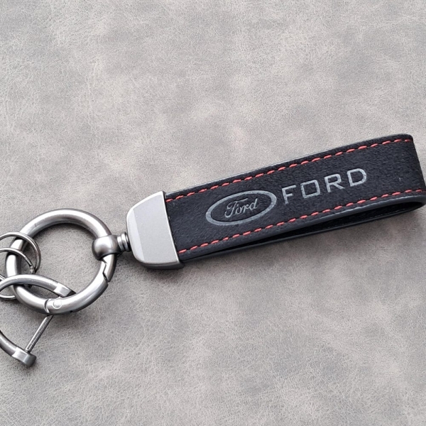 Ford Keychain Leather Alcantara Keyring Logo Car Accessories Gift For Men Women Birthday Christmas