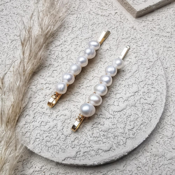 Natural Freshwater Pearl Hair Clips,  Bridal Hair Pins, Pearl Bobby Pins, Bridal Hair Accessories, Bridesmaid Hair Clips, Wedding Hair Pins.