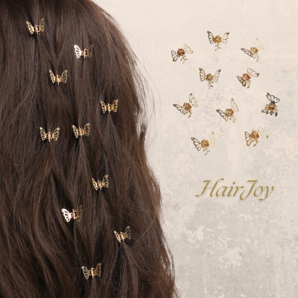 10PCS Hollow-Out Gold Butterfly Hair Clips – Elegant Hair Accessories for Women & Girls, Perfect for Halloween