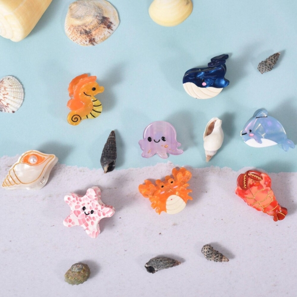 Ocean Hair Clip Gift, Handmade Fish Hair Clip, Cute Hair Clip, Gift For Her, Mother Day Gift, Hair Accessories, Girlish Hair Clamps