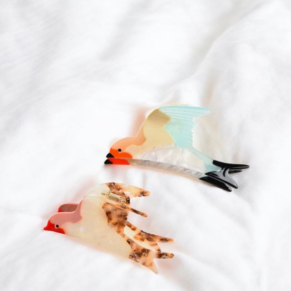 Cute Swallow Hair Claw Clip | Acetate Bird Shark Hairpin for Stylish Updos | Perfect Hair Accessories Gift for Women.