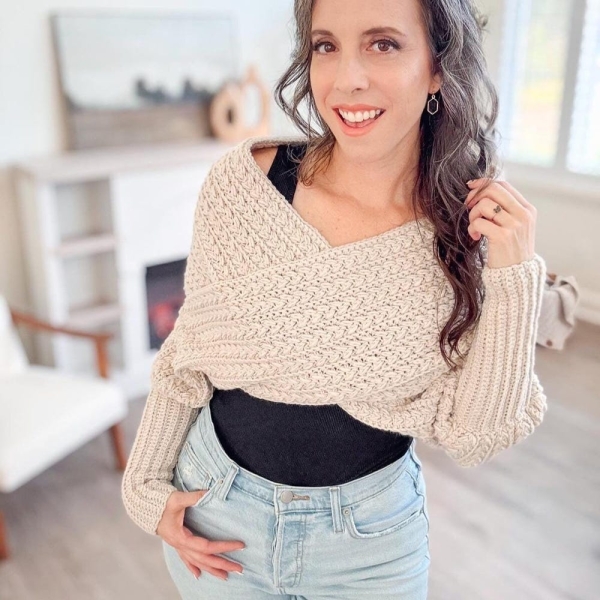 CROCHET PATTERN + VIDEO Wheat Stitch Sweater Scarf Crochet Pattern, Sizes xs-5X Size-Inclusive, Scarf with Sleeves, Instant Pdf Download