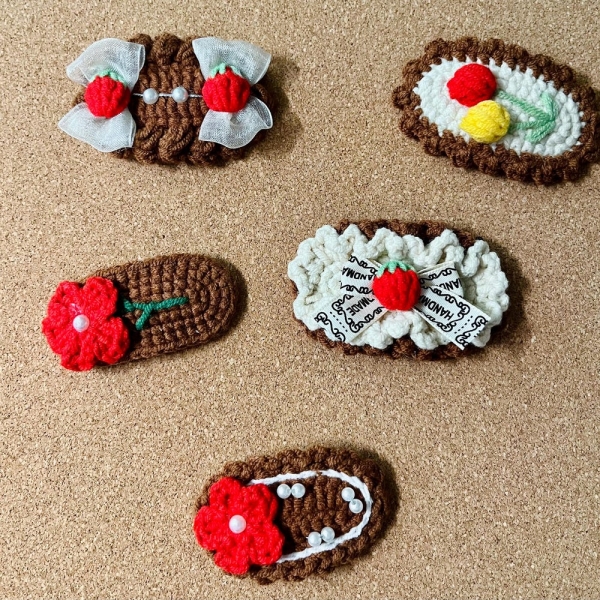 Handmade Crochet Hair Clips - Cute Hair Accessories Hairpin - Perfect Gifts