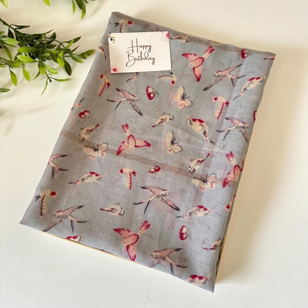 Bird Animal Sequin Scarf For Gift Cotton Hijab Headscarf Gifts Her Women’s Scarf For Holiday Mother's Day Gifts Pashmina Lightweight Wrap